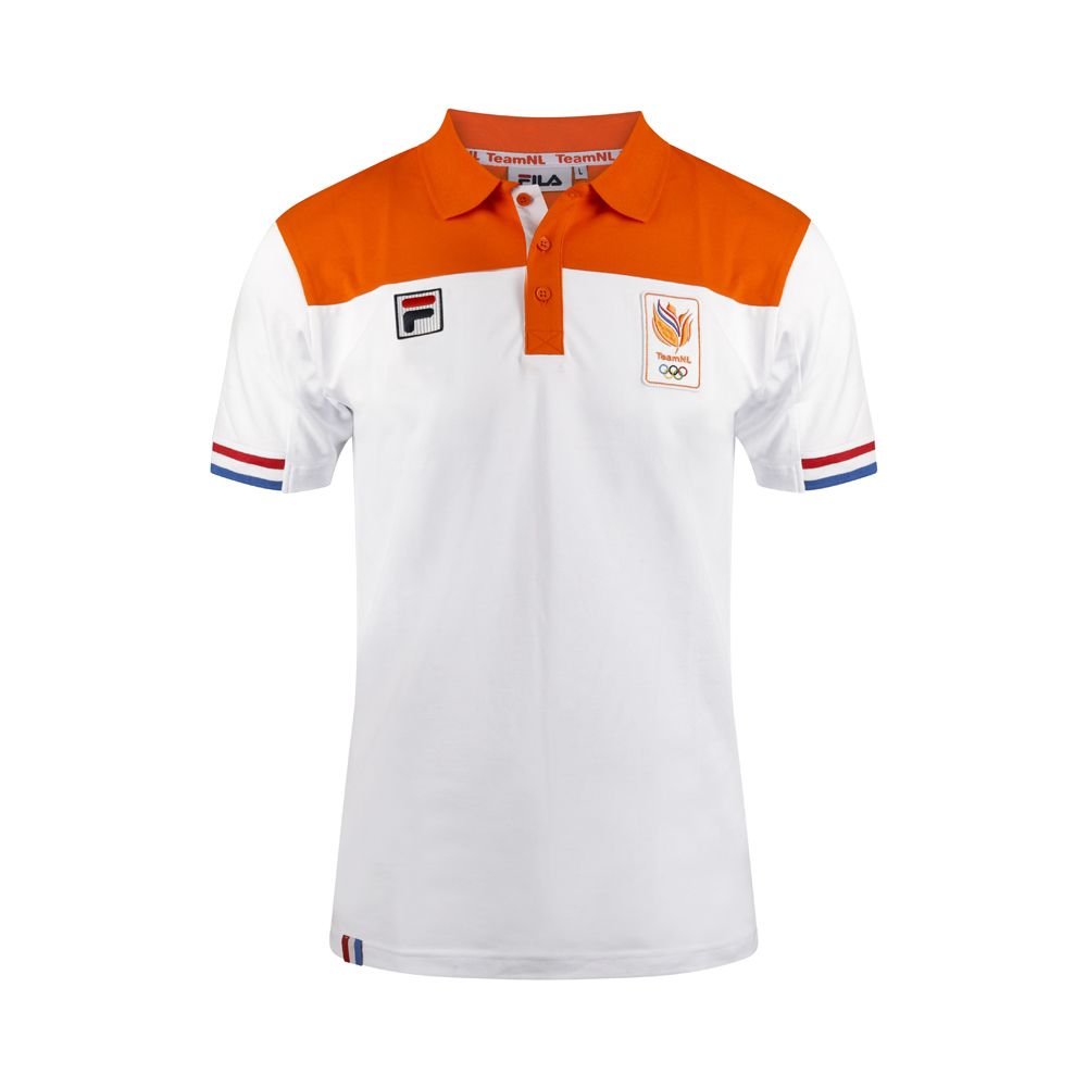 Fila TeamNL Polo Parijs Heren Wit