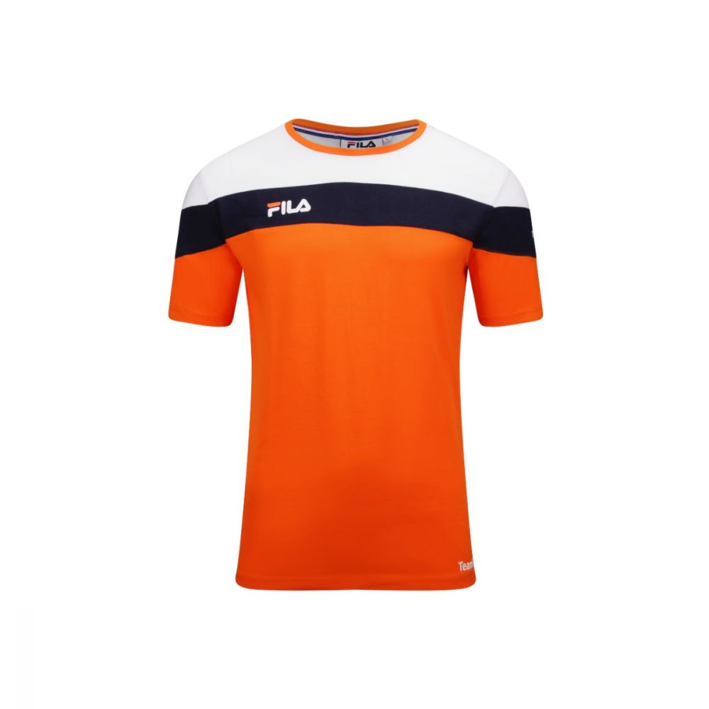 Heren Kleding voor voor T-shirts voor Singlets Fila T-shirt Fam0025 in het Oranje voor heren 